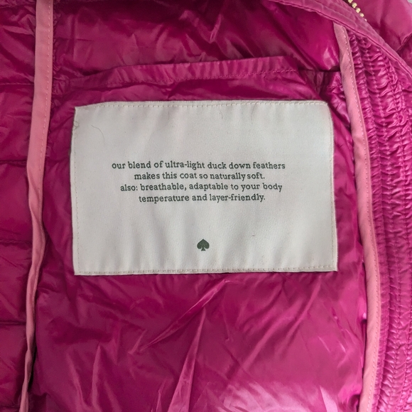 Kate Spade Pink XL down jacket coat - Picture 7 of 9